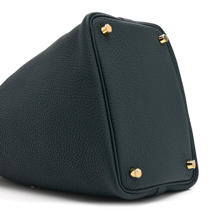 Hermes Taurillon Clemence Picotin Lock 18 PM Vert Cypress 9 of 11