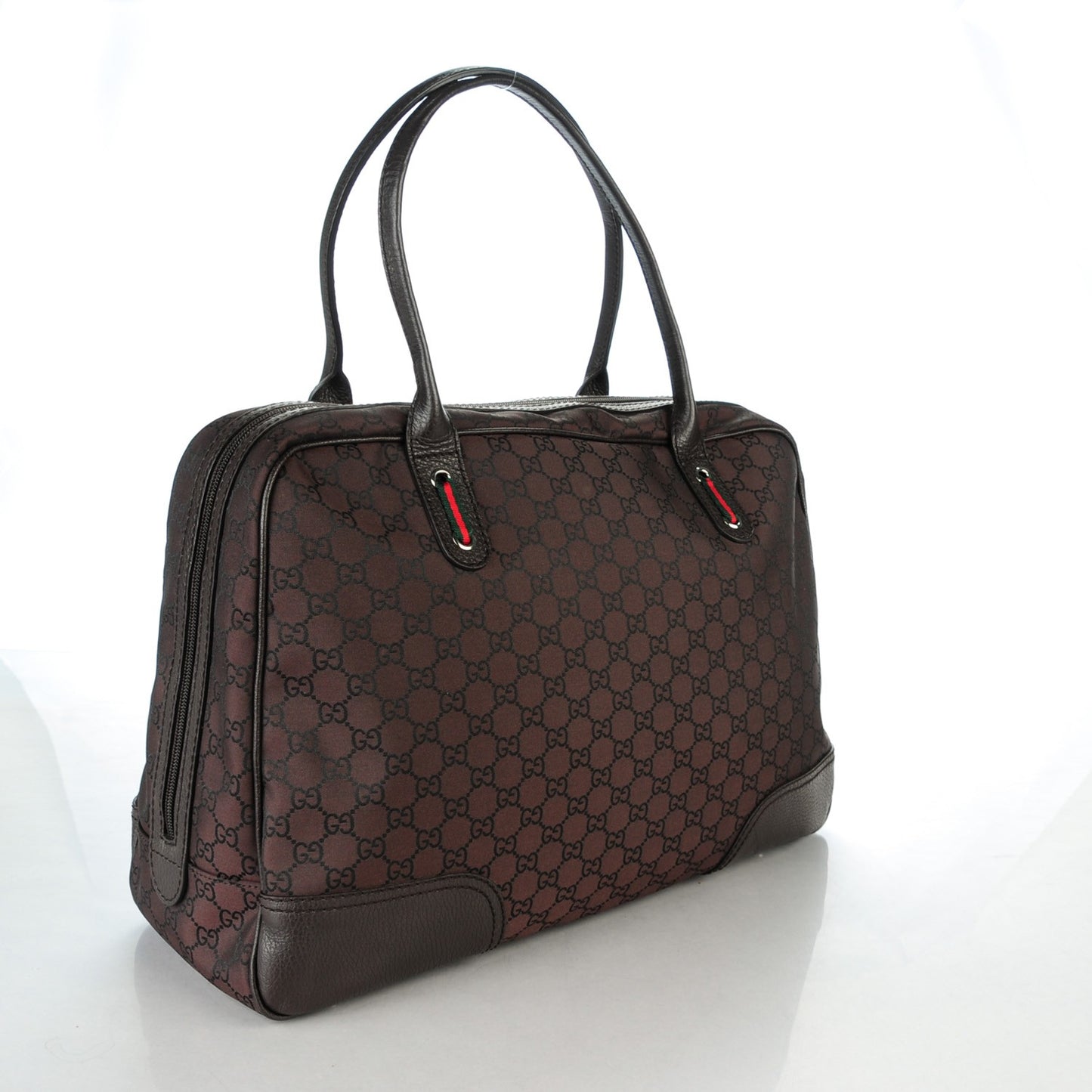 Nylon Monogram Large Princy Duffle Bag Dark Brown