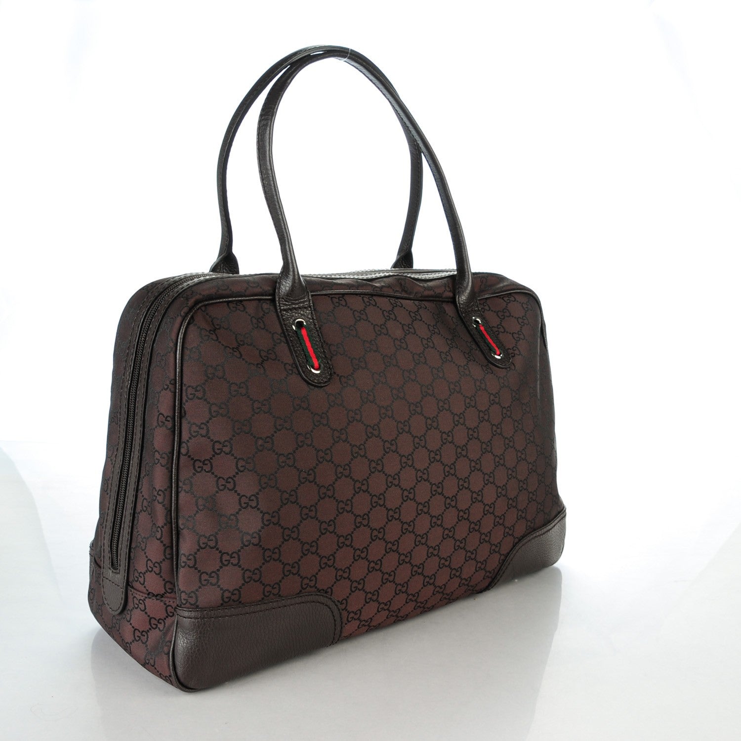 Gucci Nylon Monogram Large Princy Duffle Bag Dark Brown 3 of 7