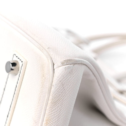 Hermes Epsom Horseshoe Birkin 35 White 9 of 16