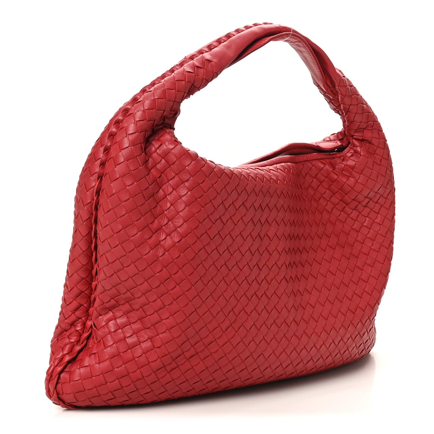 Bottega Veneta Nappa Intrecciato Large Veneta Hobo Red 4 of 10