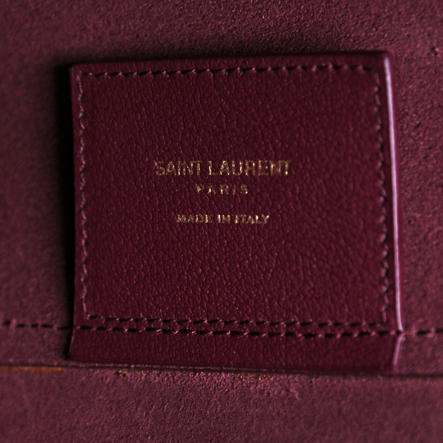 Saint Laurent Calfskin Large Shopping Tote Bordeaux 6 of 10