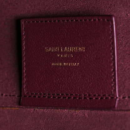 Saint Laurent Calfskin Large Shopping Tote Bordeaux 6 of 10