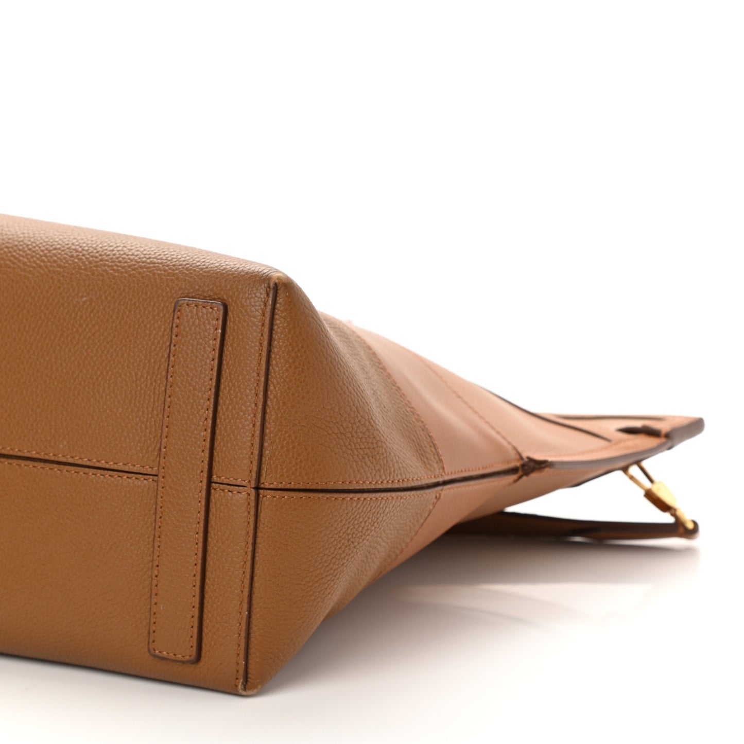 Calfskin Medium Society Top Handle Tote Tan