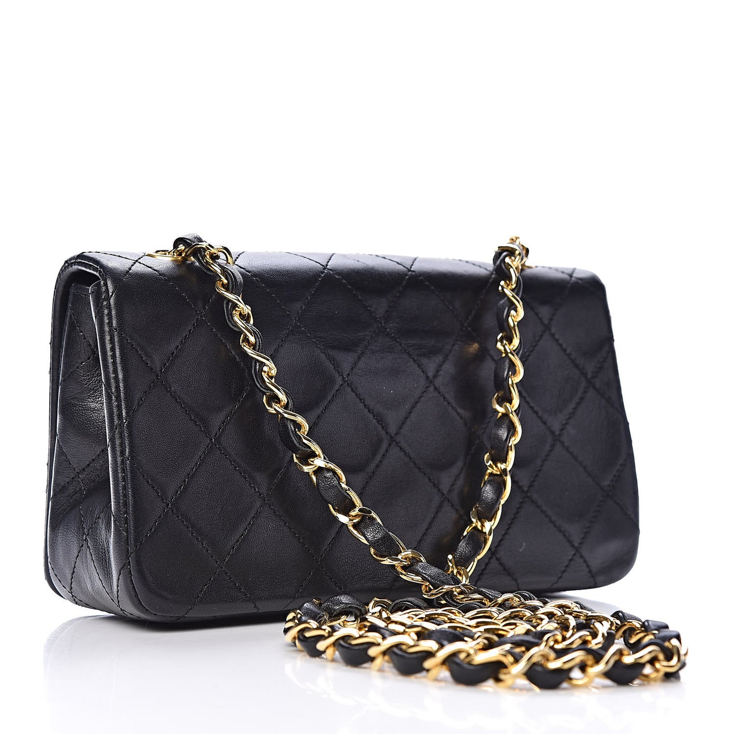 Lambskin Quilted Mini Flap Black