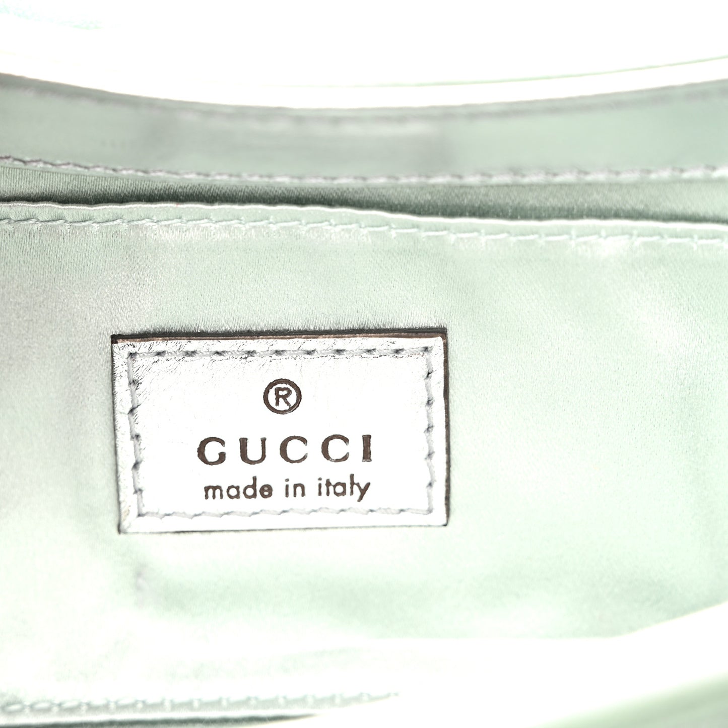Iridescent Nappa Vertical Matelasse Small Maxi Horsebit Chain Shoulder Bag Iridescent Salvy Green