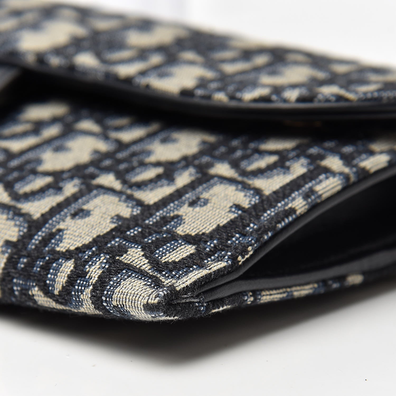 Christian Dior Oblique Saddle Chain Long Wallet Blue 11 of 12