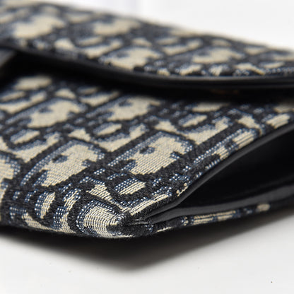 Christian Dior Oblique Saddle Chain Long Wallet Blue 11 of 12