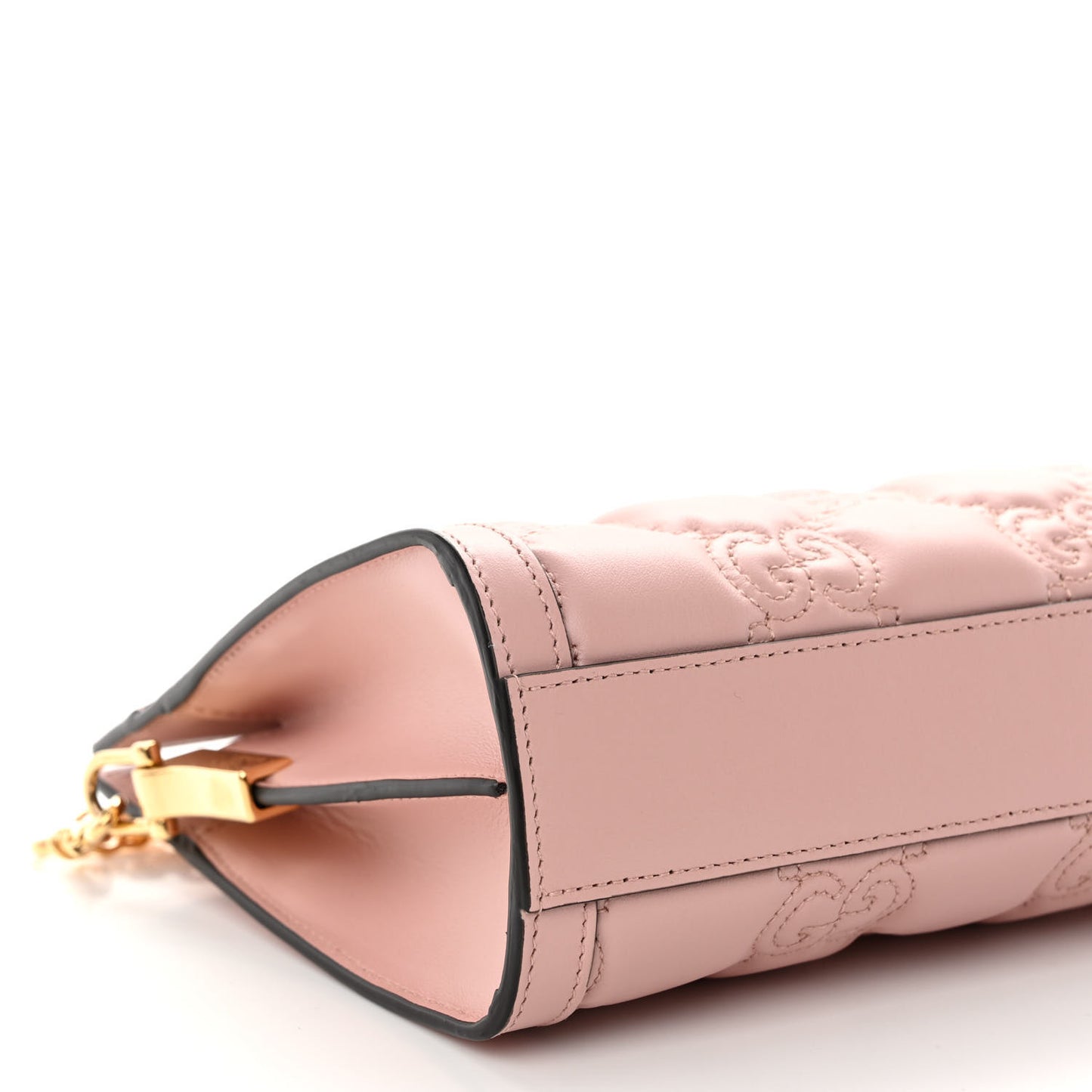 Calfskin GG Matelasse Small Slim Chain Shoulder Bag Perfect Pink Natural
