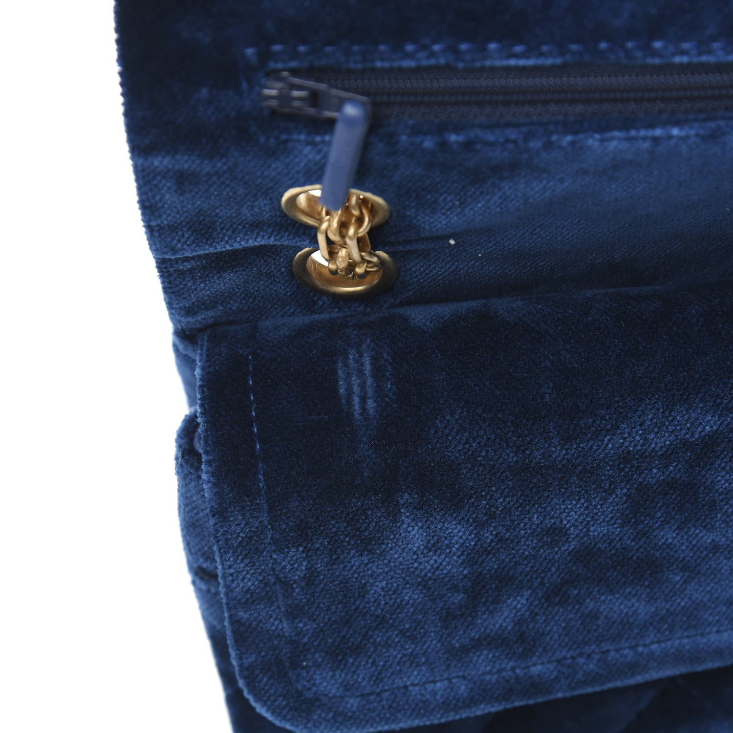 Chanel Velvet Quilted 2.55 Reissue 225 Flap Blue 9 of 12