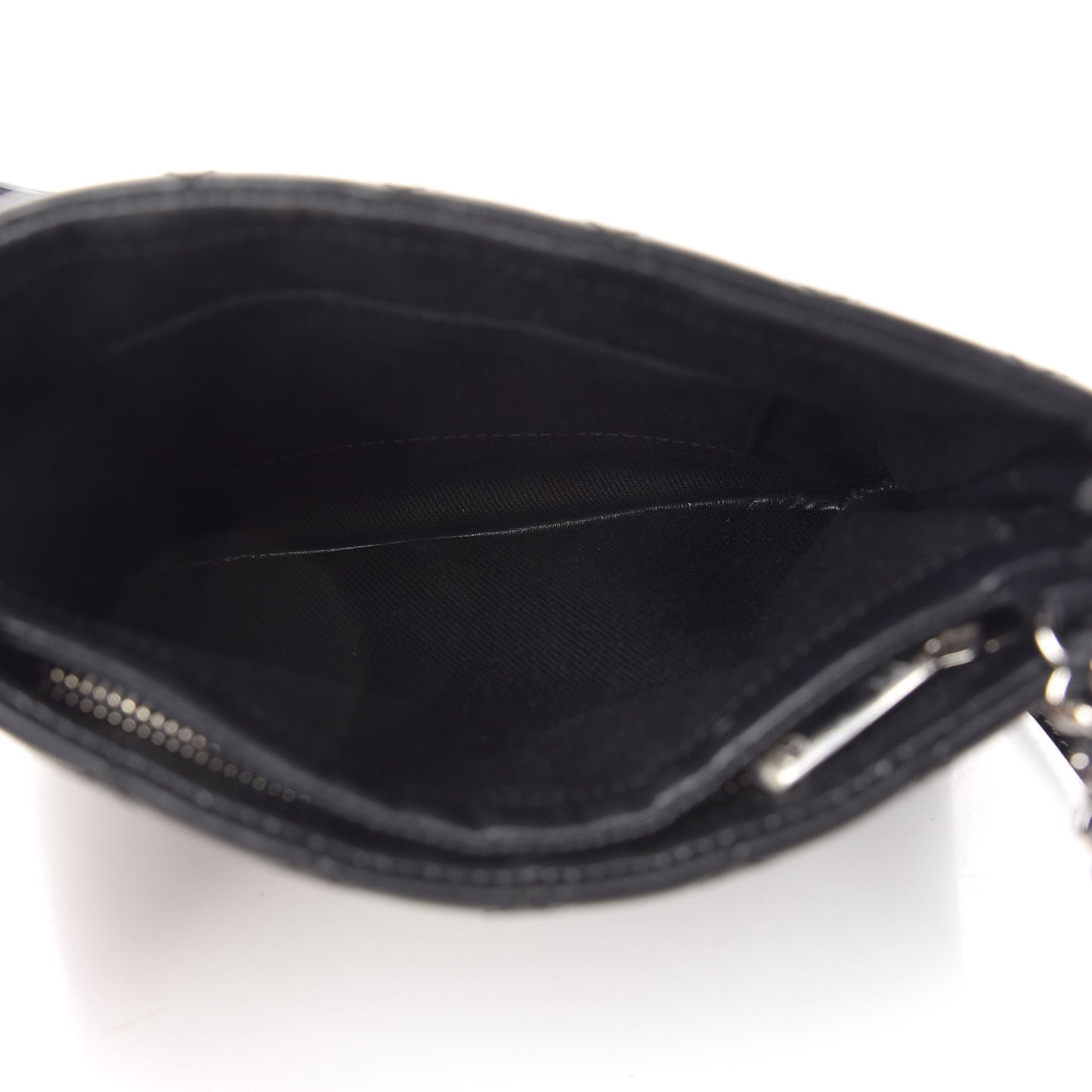 Aged Calfskin Quilted Crossbody Bag Black