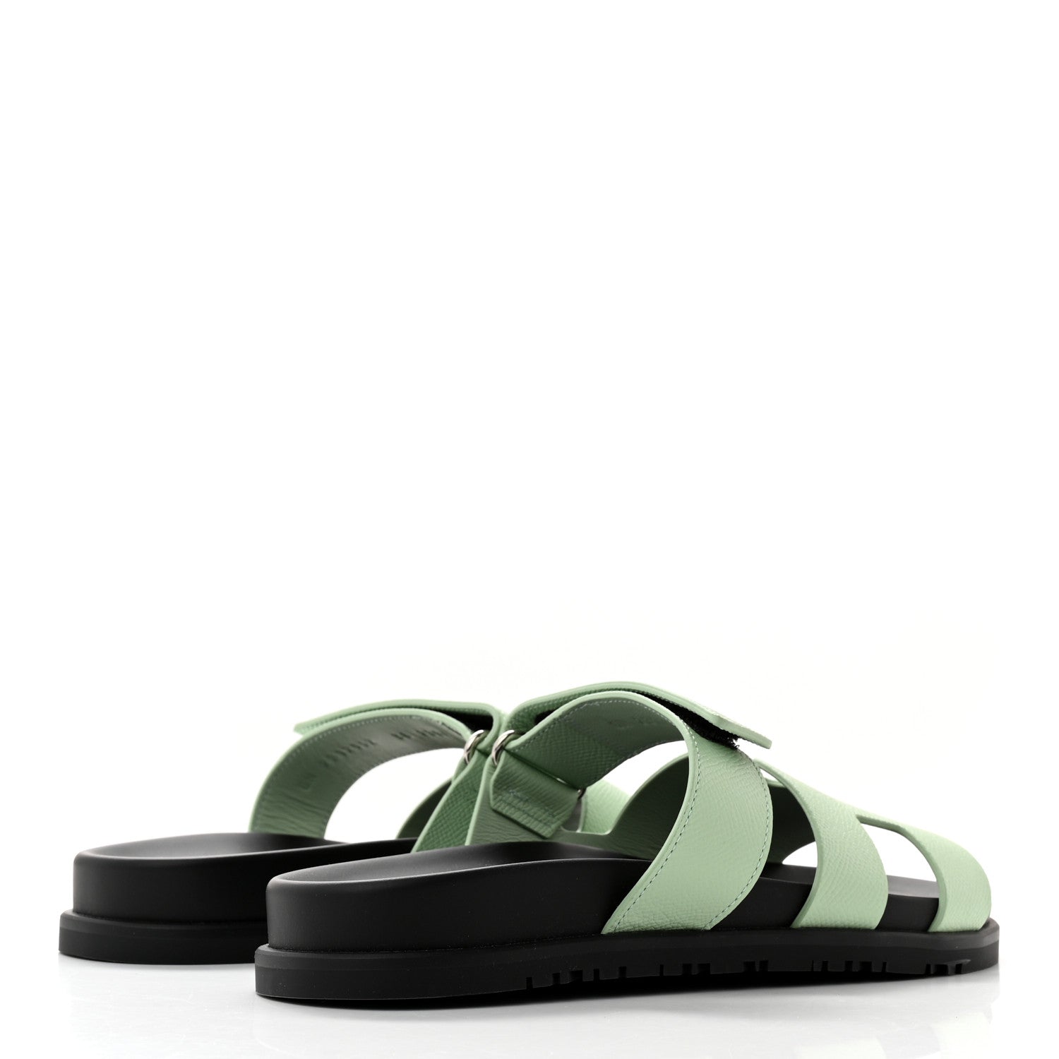 Hermes Epsom Womens Chypre Sandals 38 Vert Jade 4 of 8