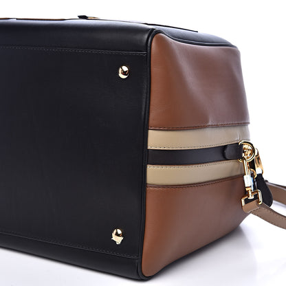 Burberry Smooth Calfskin Paneled Medium Cube Bowling Bag Black 11 of 11
