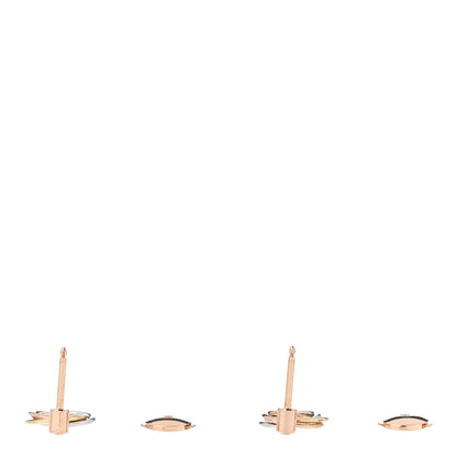 Cartier 18K Pink Yellow White Gold Diamond Trinity Drop Earrings 3 of 4