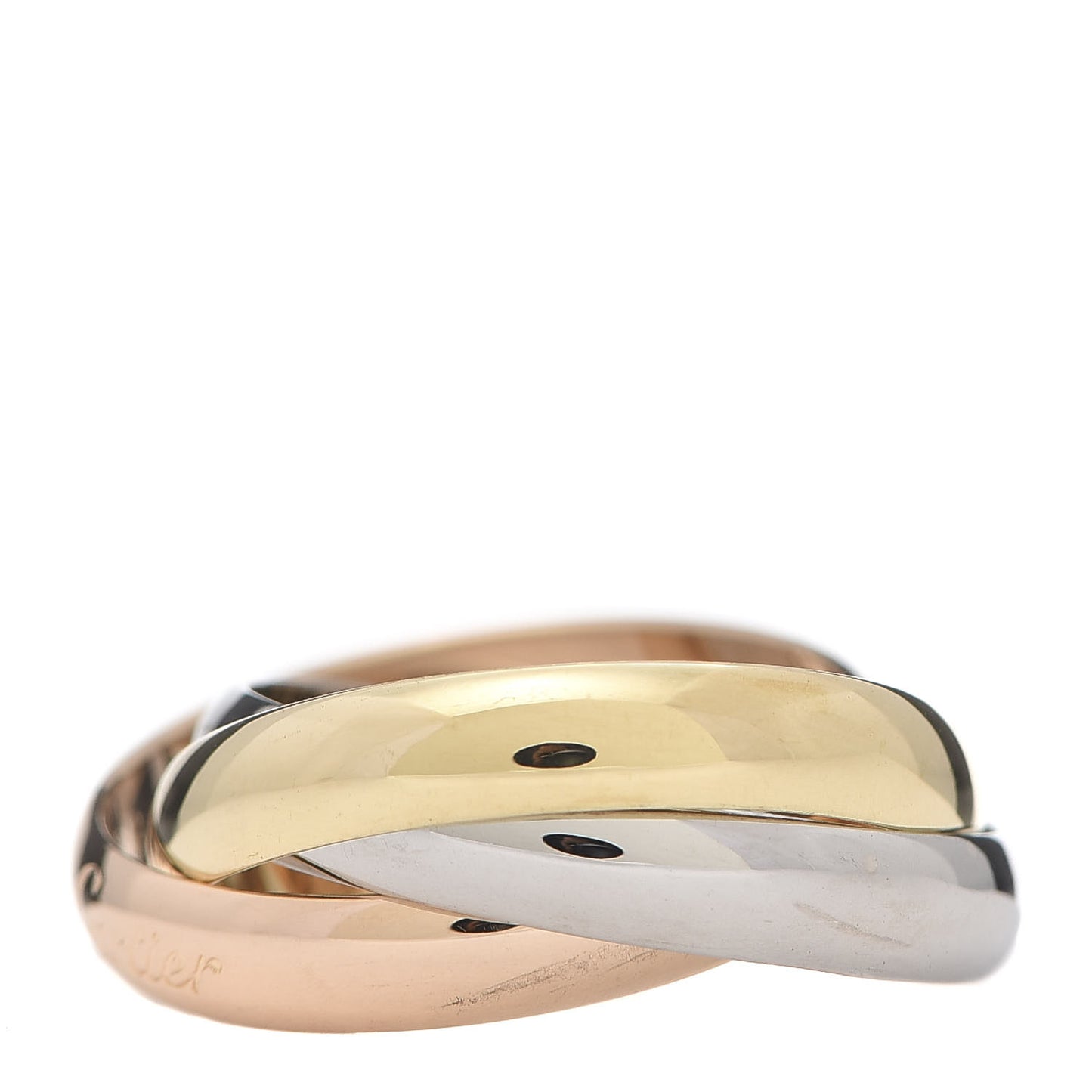 18K Pink Yellow White Gold Classic Les Must De Trinity Ring 51 5.75