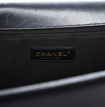 Chanel Lambskin Quilted Large Boy Flap Black 7 of 8