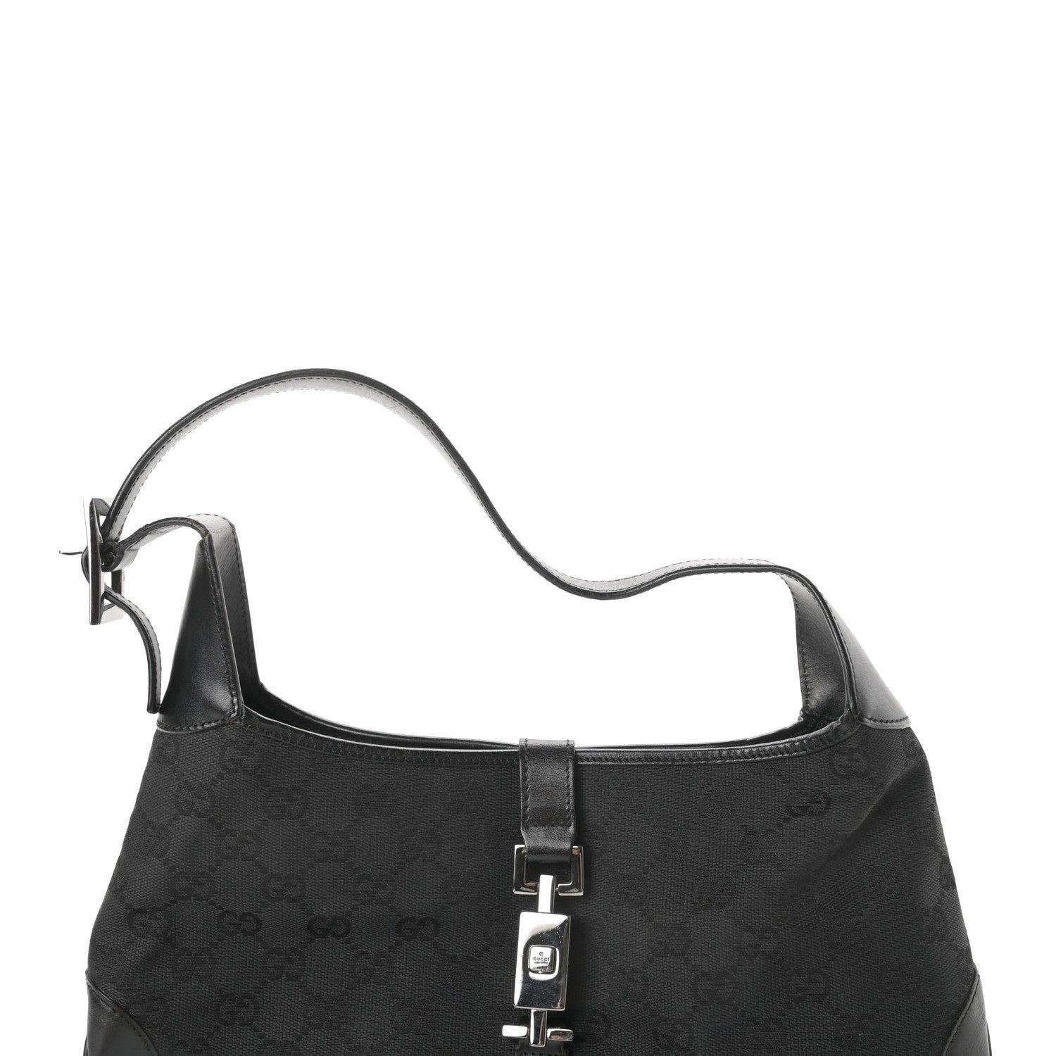 Gucci Monogram Small Jackie O Hobo Black 12 of 13