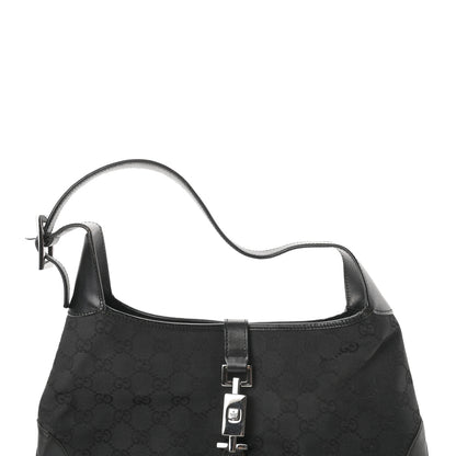 Gucci Monogram Small Jackie O Hobo Black 12 of 13