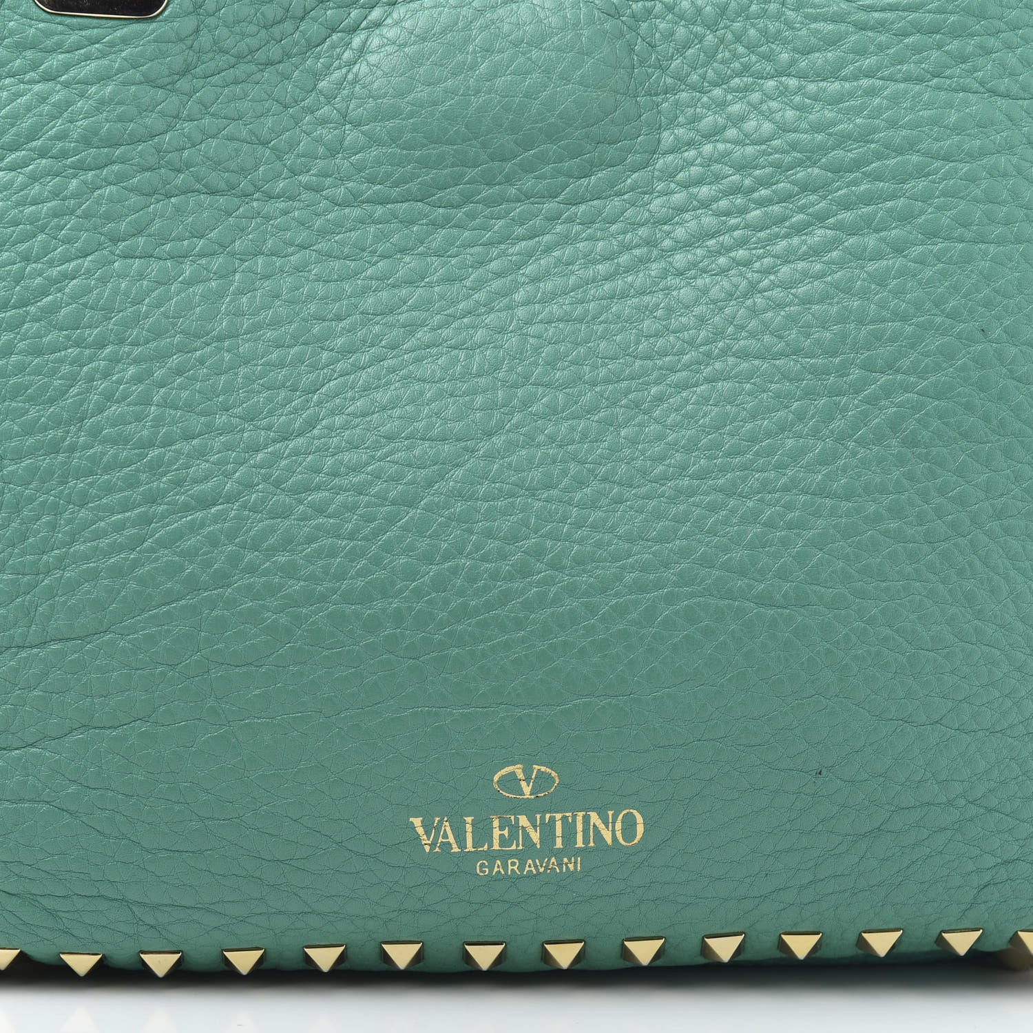 Valentino Garavani Grained Calfskin Small Rockstud Tote Colibri 10 of 12