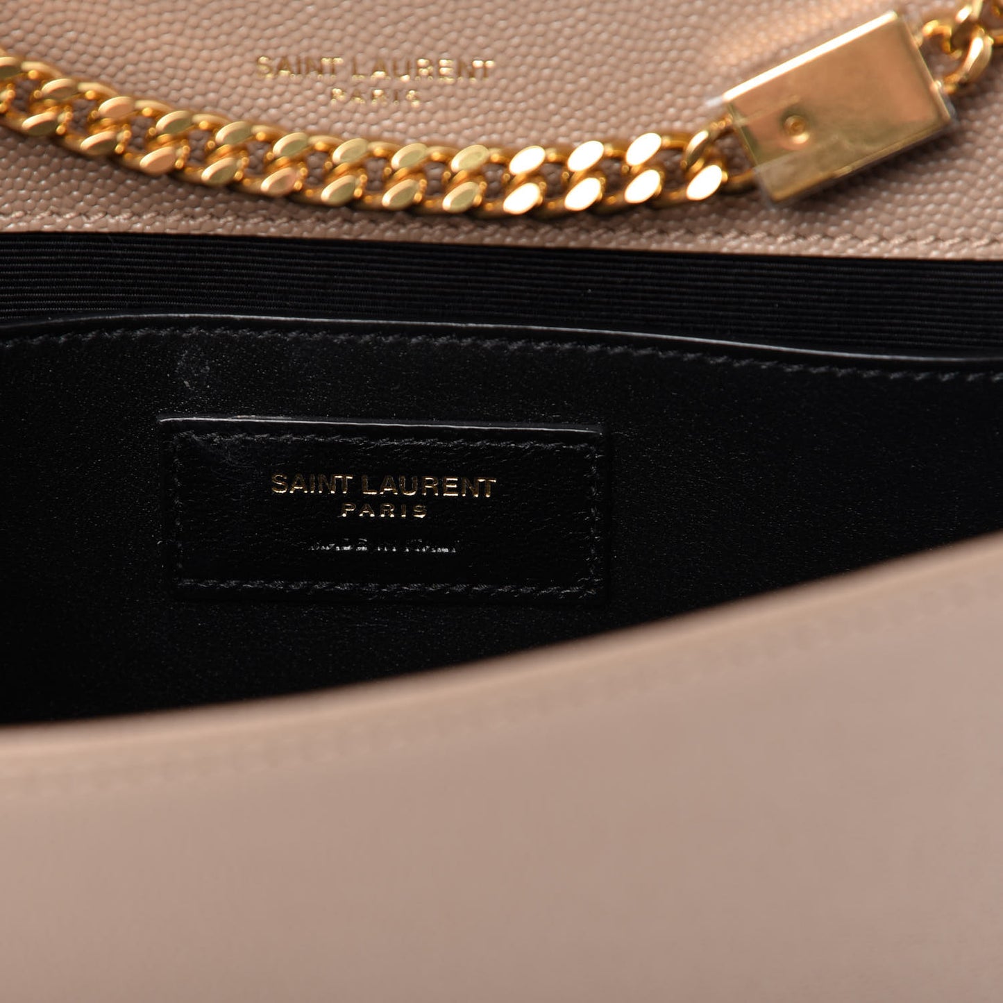 Grain De Poudre Small Monogram Kate Satchel Dark Beige