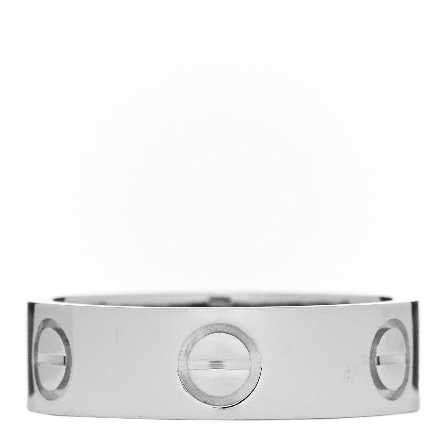 Cartier 18K White Gold 5.5mm LOVE Ring 52 6 1 of 4