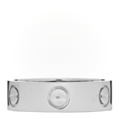 Cartier 18K White Gold 5.5mm LOVE Ring 52 6 1 of 4