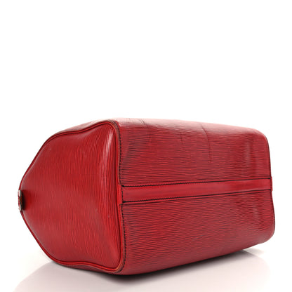 Louis Vuitton Epi Speedy 30 Castillan Red 4 of 14