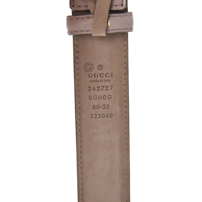 Gucci Calfskin Double G Belt 80 32 Porcelain Rose 3 of 4