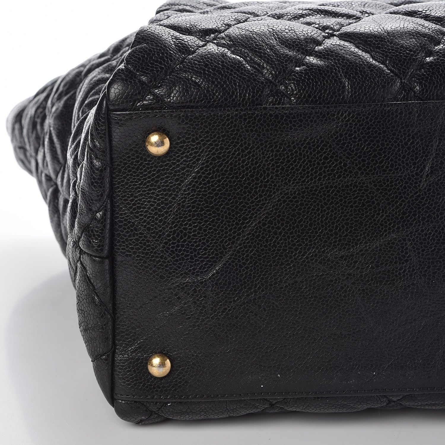 Chanel Glazed Caviar Coco Pleats Tote Black 8 of 9