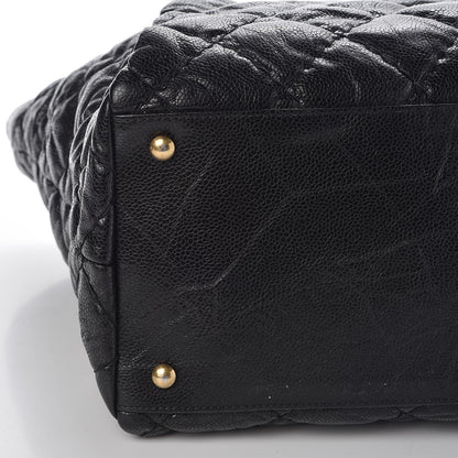 Chanel Glazed Caviar Coco Pleats Tote Black 8 of 9