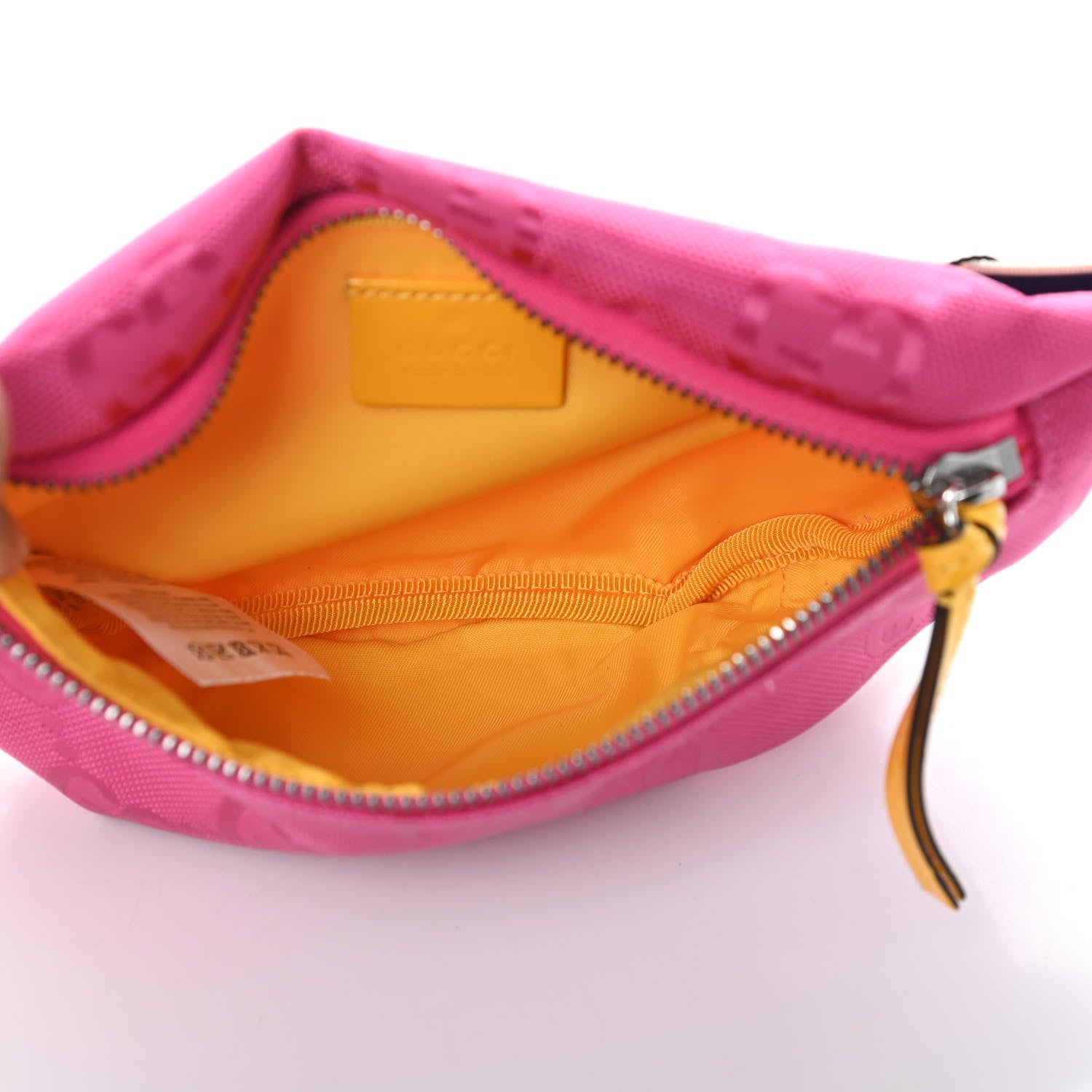 Gucci Econyl Nylon Monogram Web Off The Grid Childrens Belt Bag Pink 5 of 10