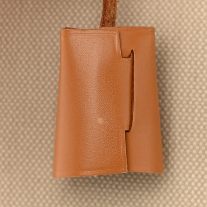 Hermes Military Toile Vache Hunter Herbag a Dos Zip Retourne Beton Naturel Sable 14 of 15