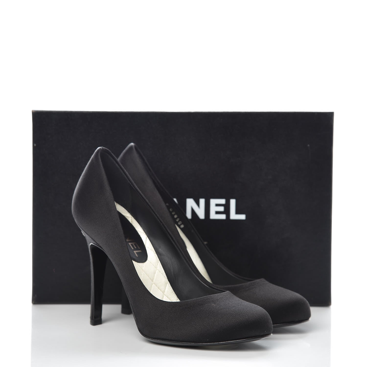 Chanel Satin CC Pumps 36.5 Black 10 of 10