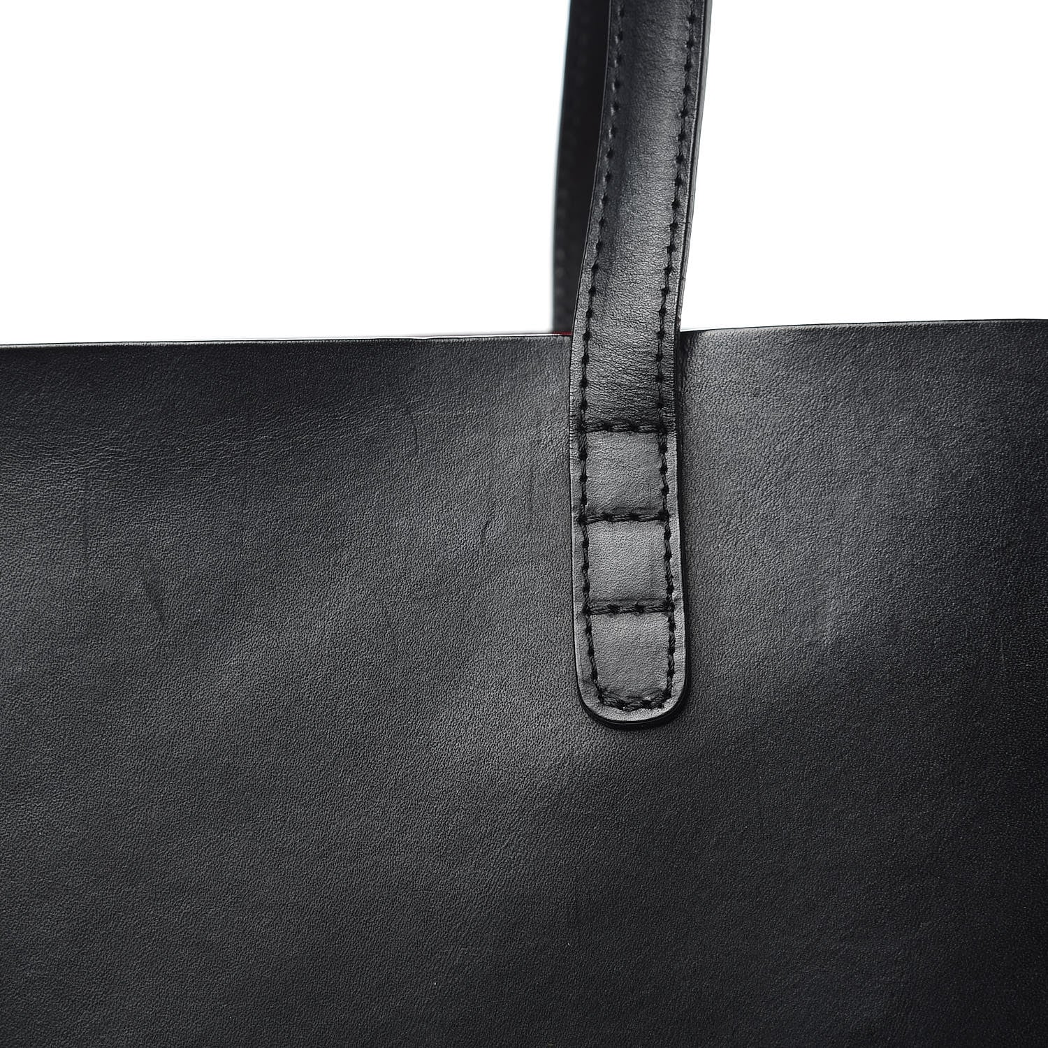 Mansur Gavriel Calfskin Large Shopping Tote Black Flamma 12 of 17