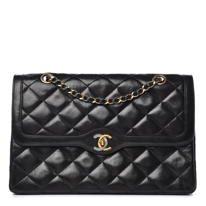 Chanel Lambskin Quilted Medium Double Flap Black 1 of 12