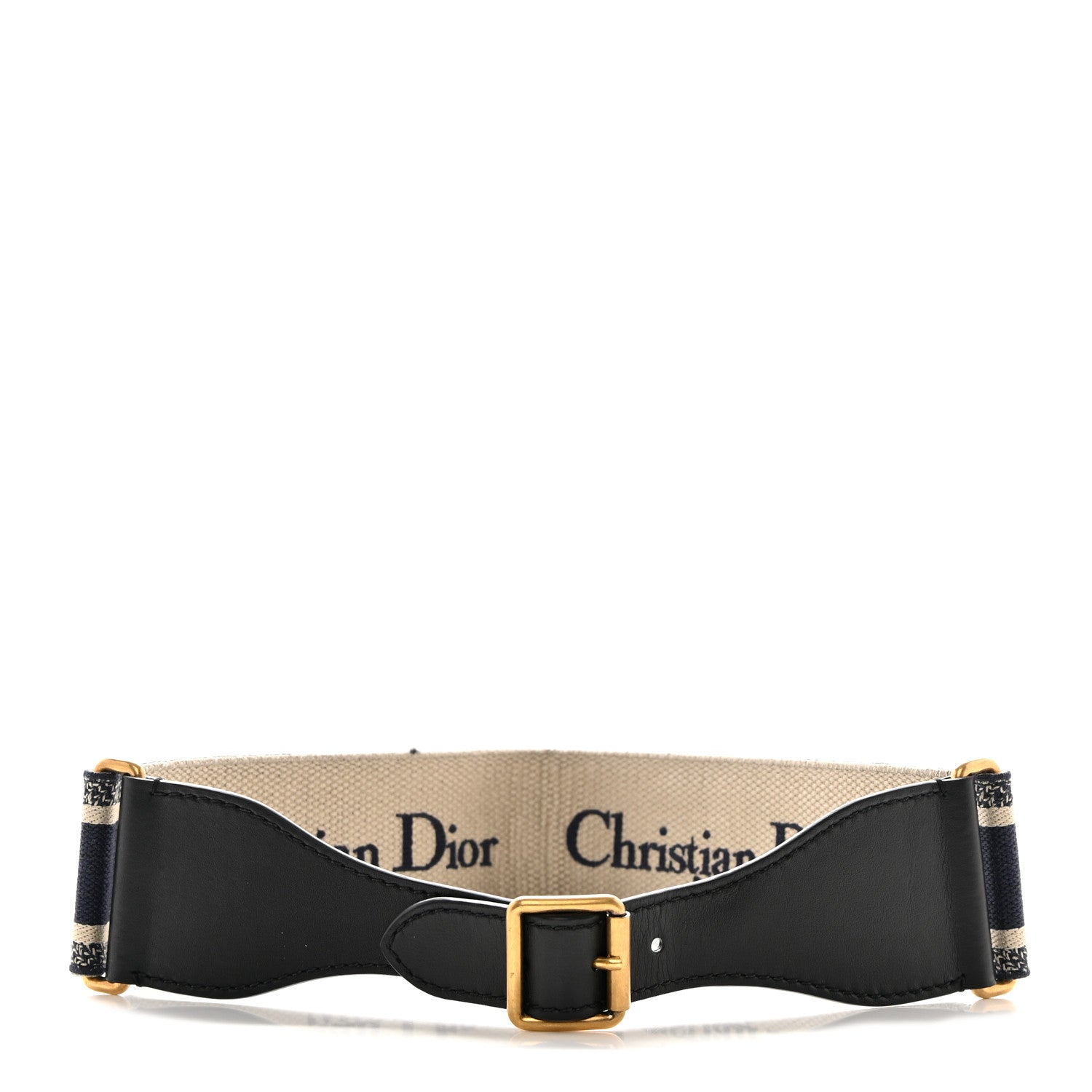 Christian Dior Canvas Embroidered Large Belt 75 30 Bleu 2 of 12