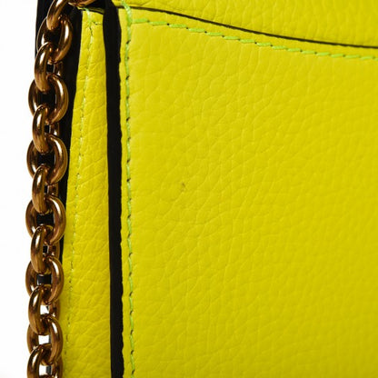 Burberry Signature Grain Small Burleigh Crossbody Bag Neon Yellow 8 of 11