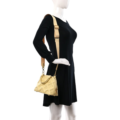 Louis Vuitton Calfskin Bubblegram Alma BB Banana 2 of 12