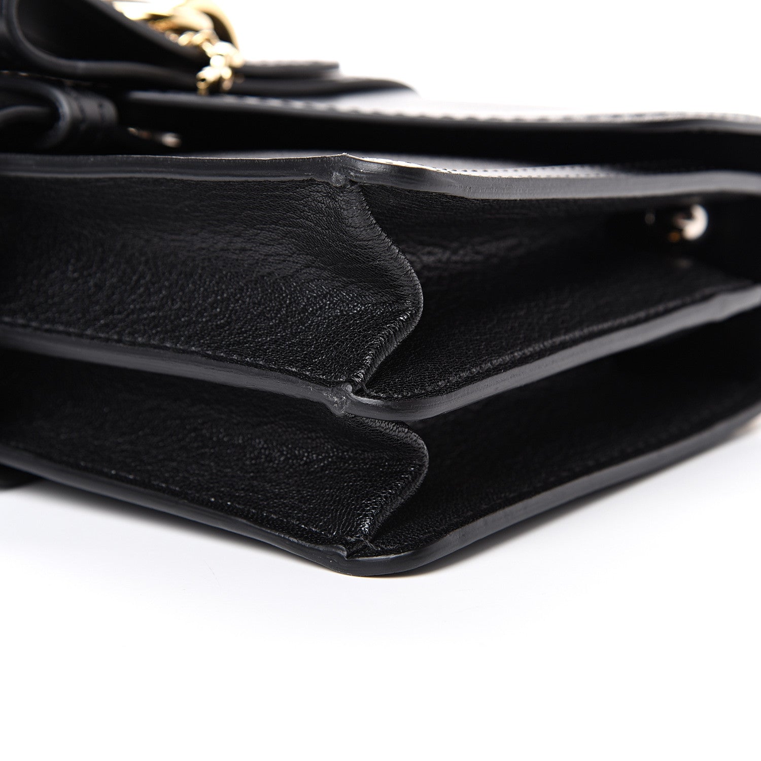 Chloe Shiny Goatskin Calfskin Aby Chain Shoulder Bag Black 9 of 12