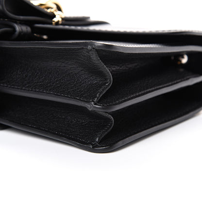 Chloe Shiny Goatskin Calfskin Aby Chain Shoulder Bag Black 9 of 12