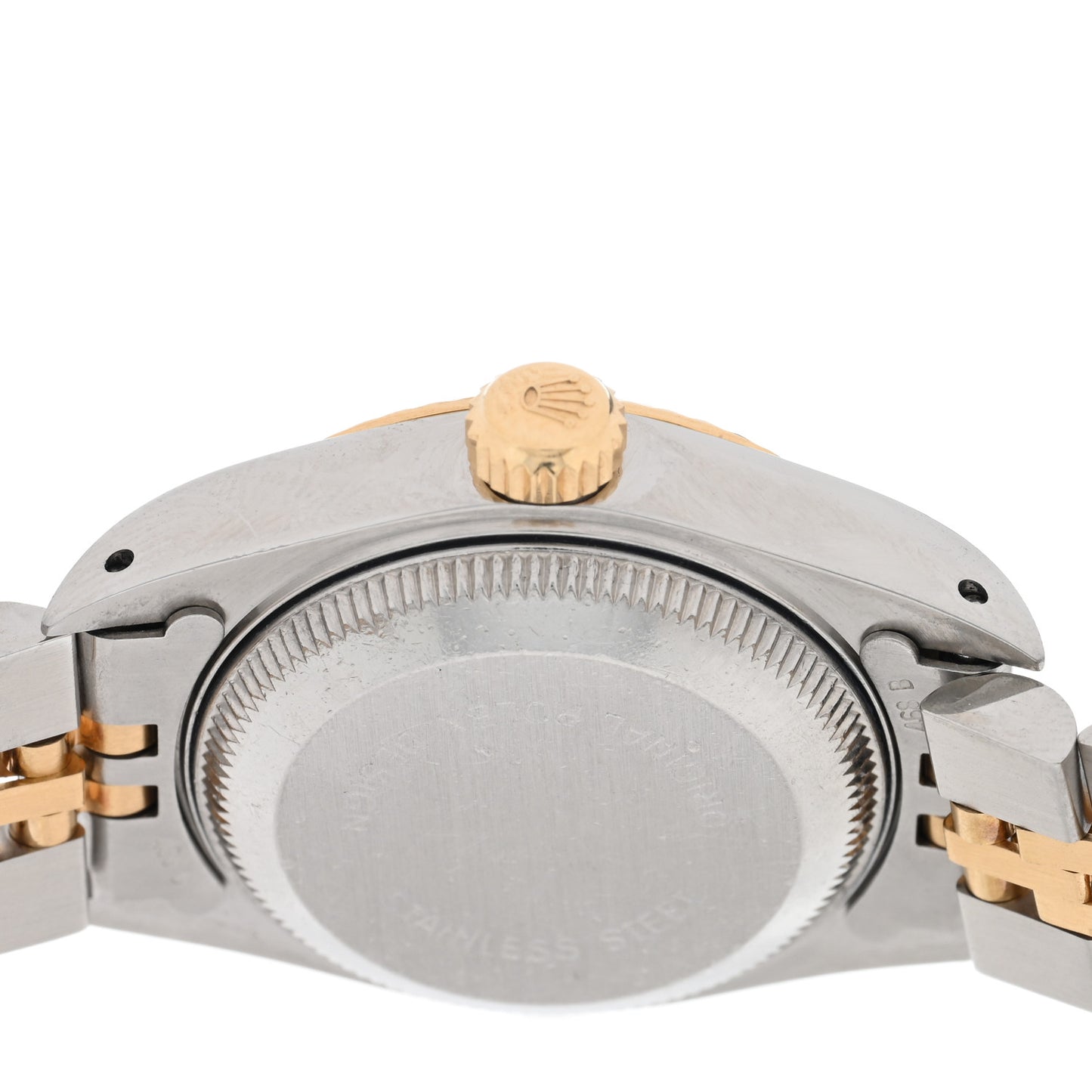 Stainless Steel 18K Yellow Gold 26mm Oyster Perpetual Datejust Watch White Pyramid Roman 79173