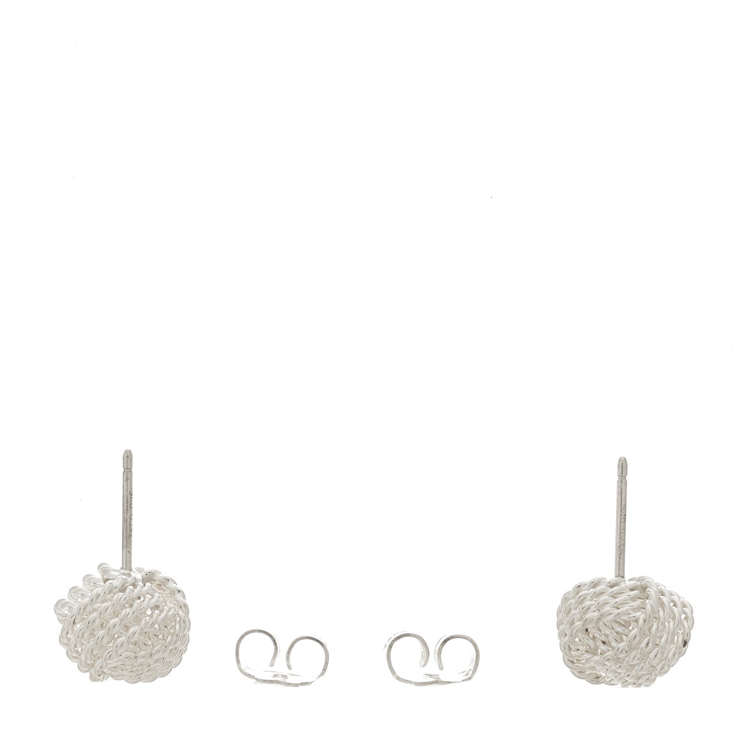 Tiffany Sterling Silver Twist Knot Earrings 3 of 5