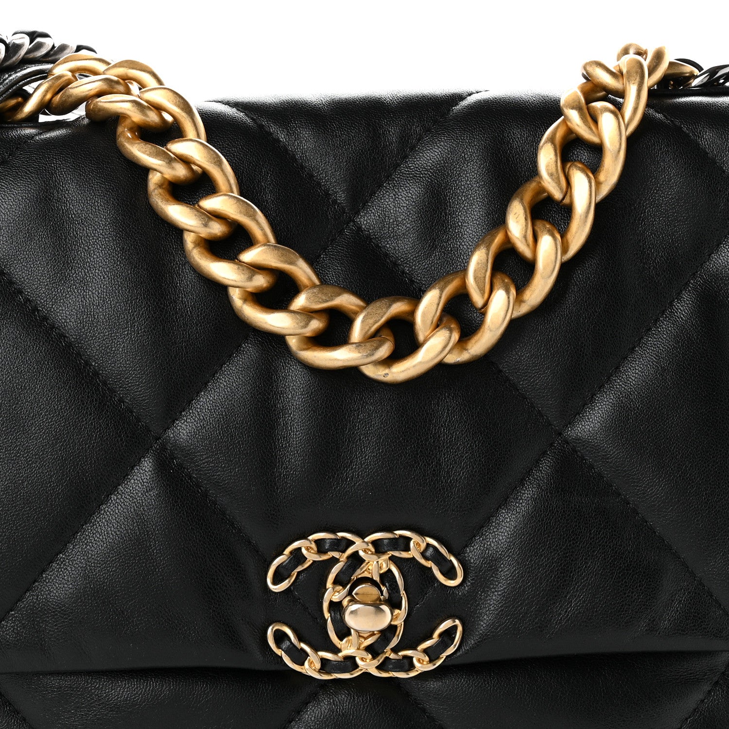Chanel Lambskin Quilted Large Chanel 19 Flap Black 8 of 11