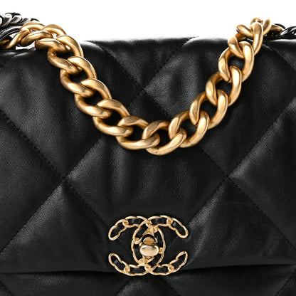 Chanel Lambskin Quilted Large Chanel 19 Flap Black 8 of 11