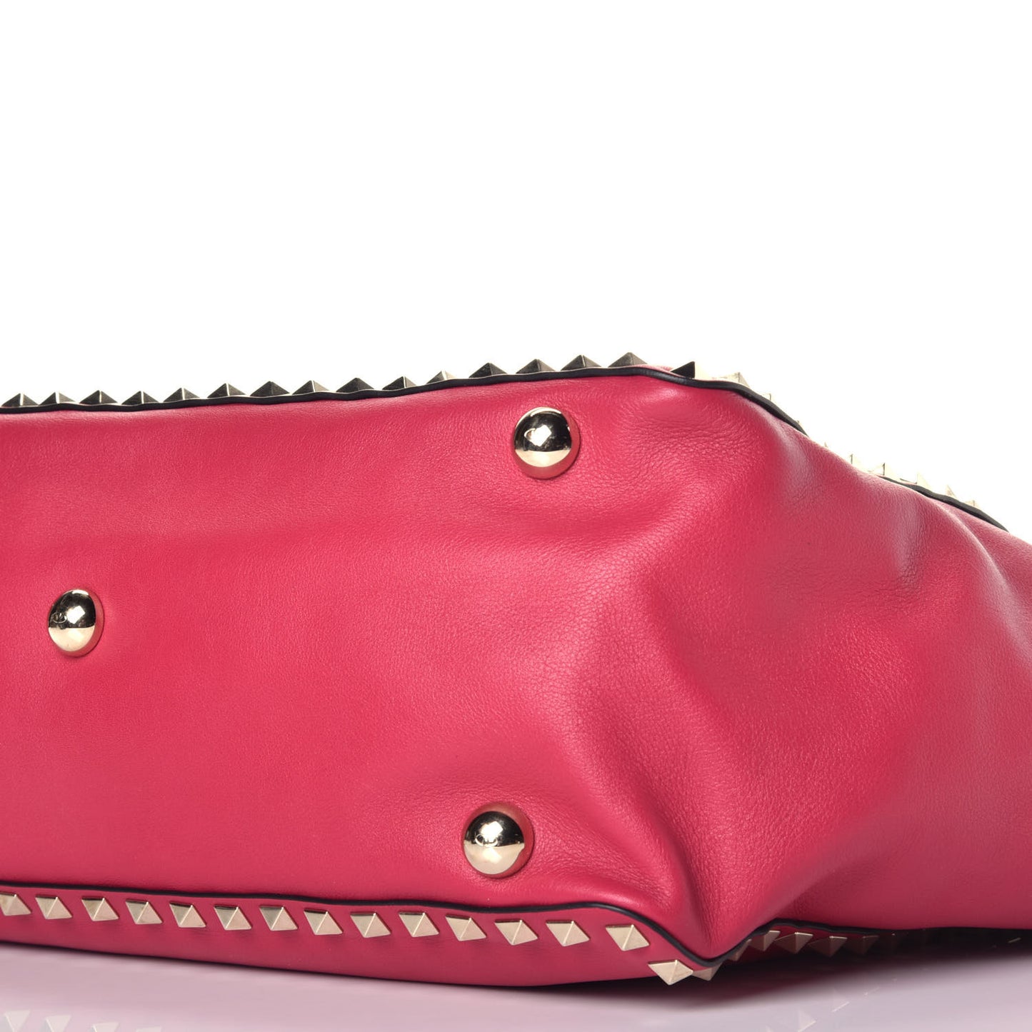 Vitello Medium Rockstud Tote Cyclamin