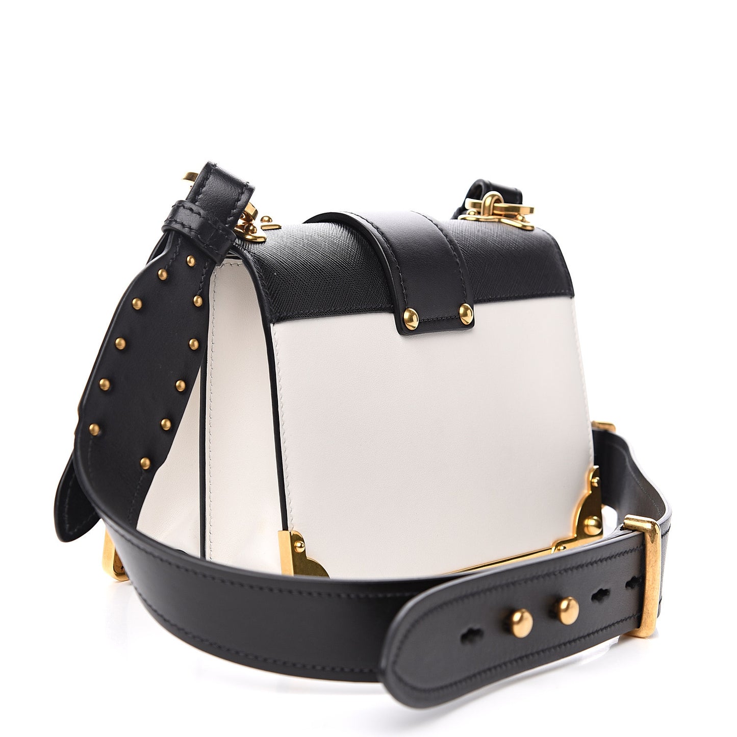 City Calf Saffiano Cahier Bag Talco Black