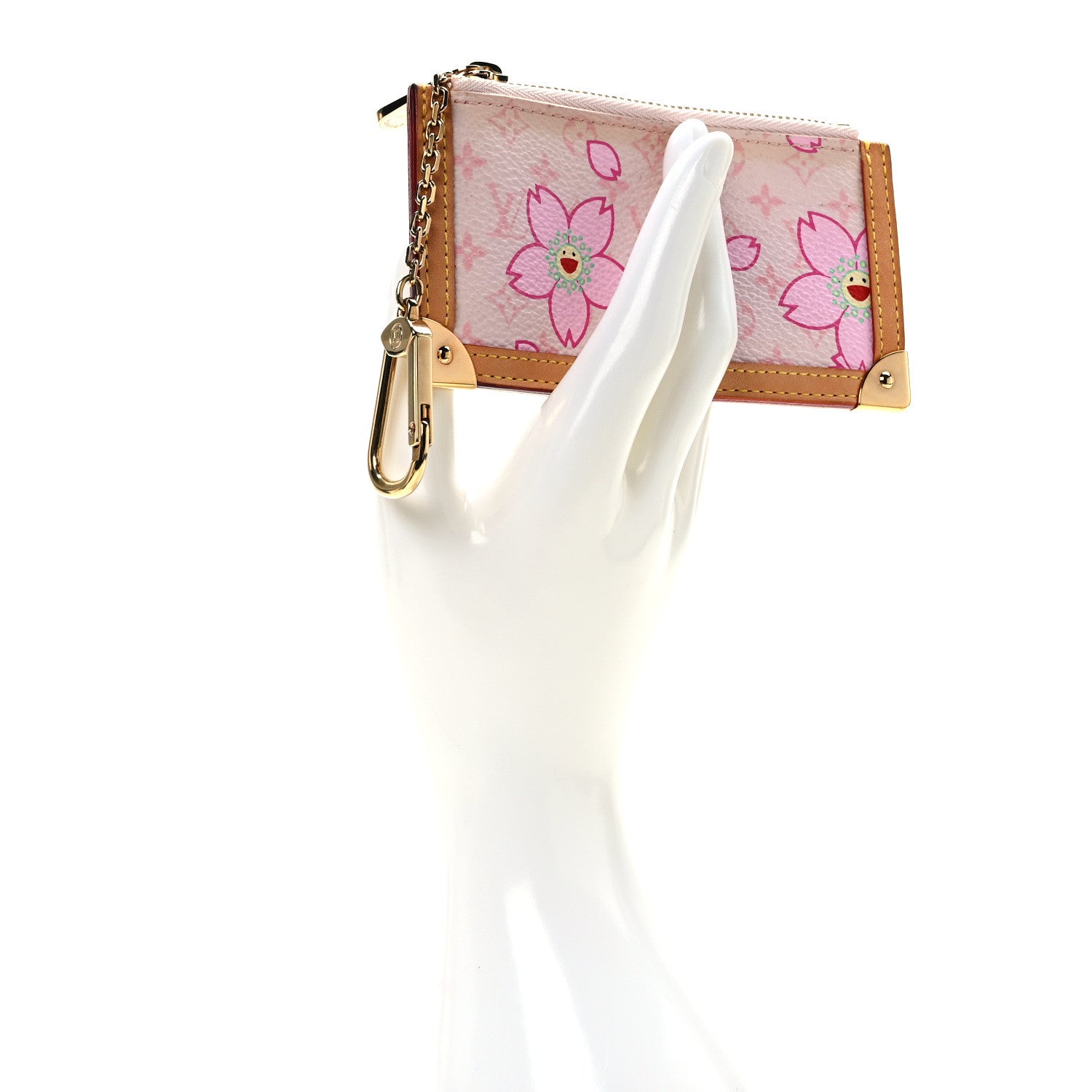 Louis Vuitton Monogram Cherry Blossom Key Pouch Pink 2 of 6