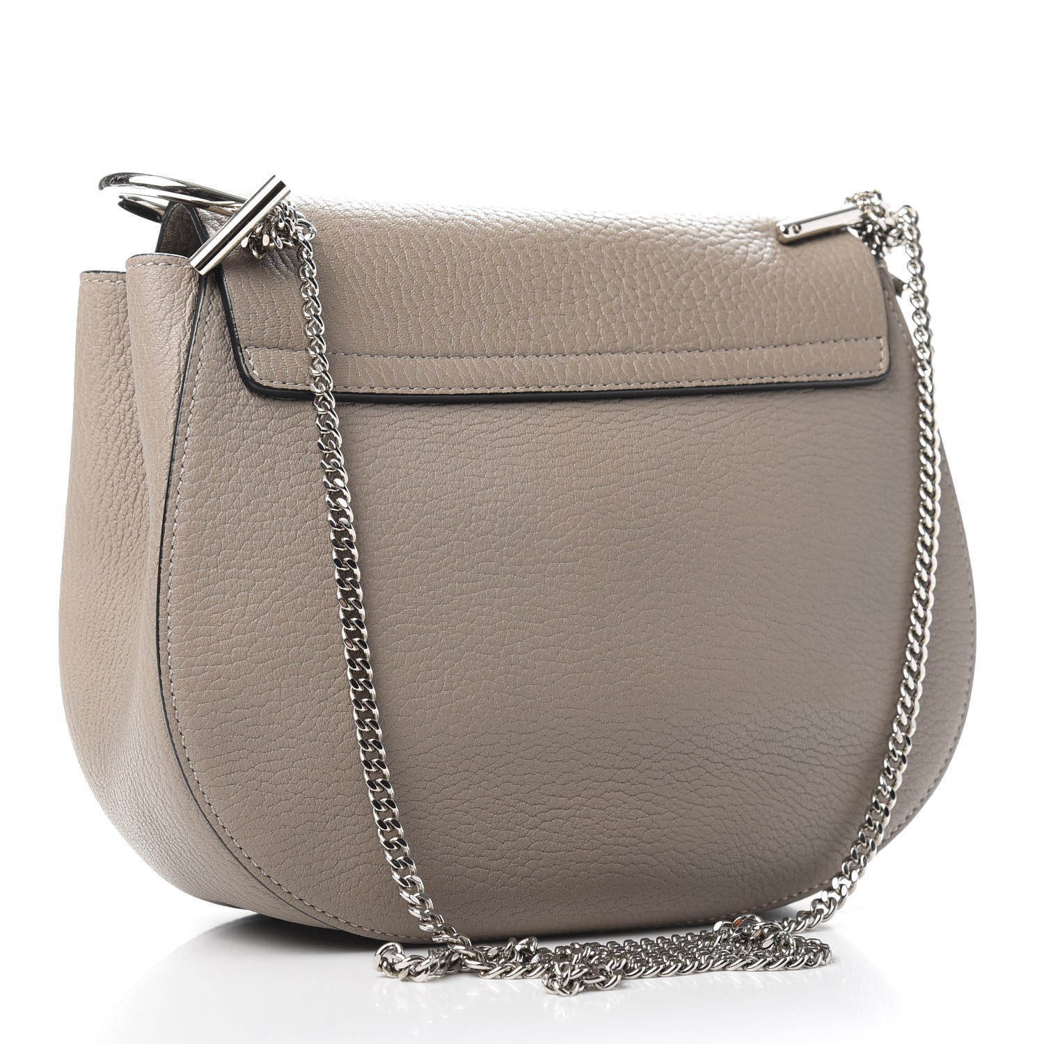 Chloe Grained Lambskin Drew Shoulder Bag Motty Grey 3 of 9