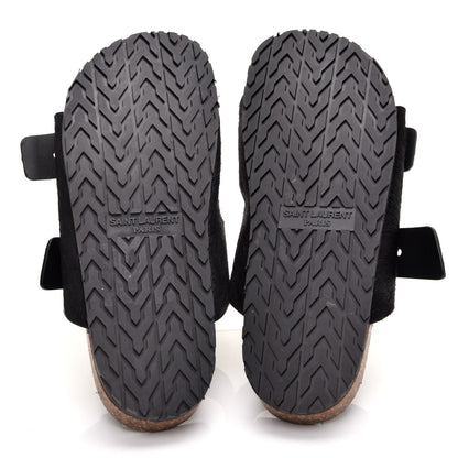 Saint Laurent Calf Hair Jimmy Cross Slides 40 Black 5 of 8
