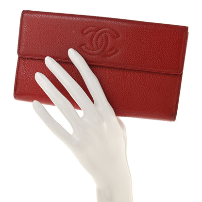 Chanel Caviar Timeless CC Large Flap Wallet Red 2 of 18